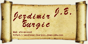 Jezdimir Burgić vizit kartica